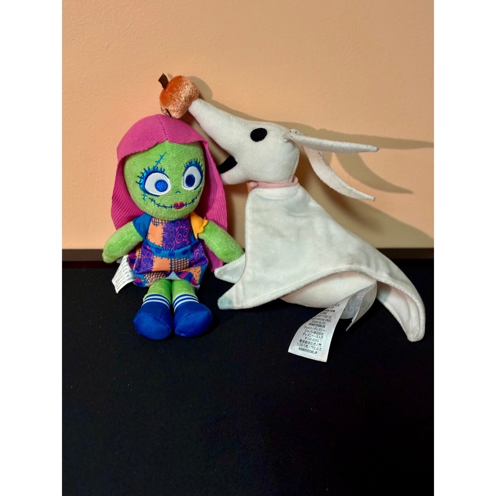 Disney Nightmare Before Christmas Neon Sally Zero Plush Set Just Play Tim Burton